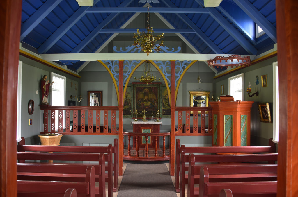 Inside a country church