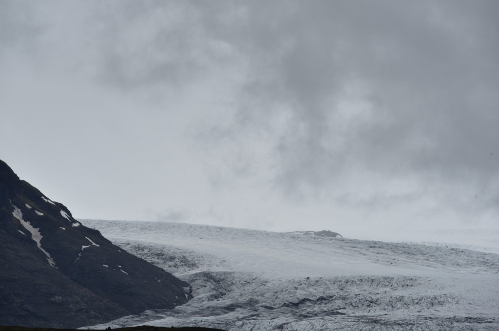 clouds and glacier iceland