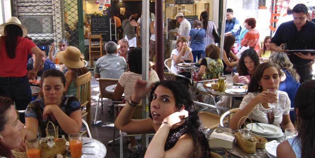 people eating a dinner