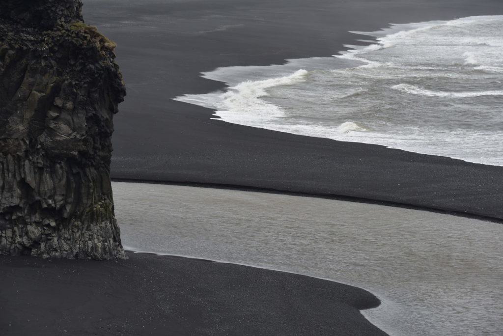 abstract black sand beach