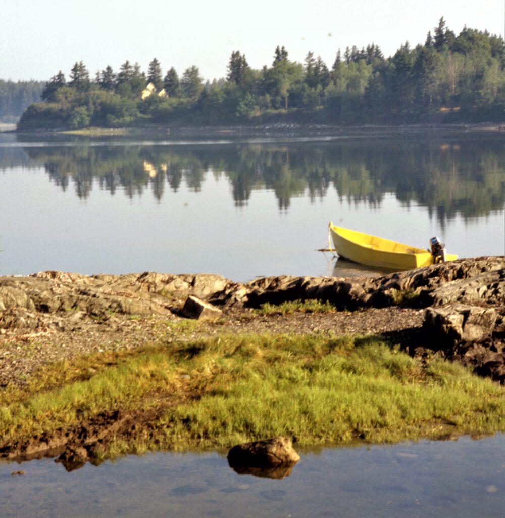 Yellow boat, Maine